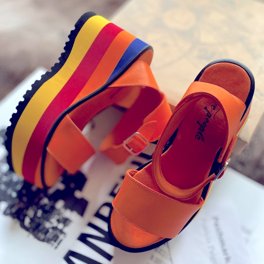 Free People Parris Platform Wedge Sandals - Picture 3 of 13